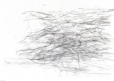 PhD Exhibition, sea, pencil on layout paper, 2011